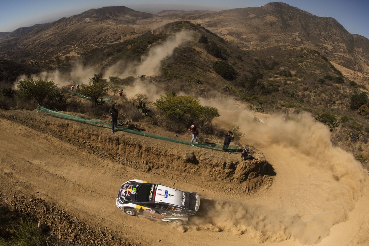 Ogier vaults into lead on Rally Guanajuato Mexico after Loeb puncture